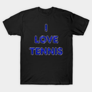 I Love Tennis - Blue T-Shirt